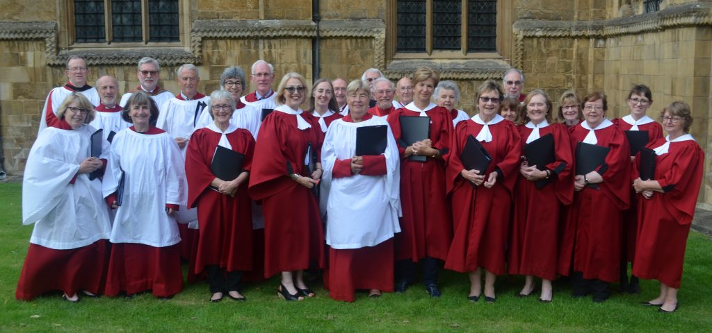 Choir members ready to sing evensong in Southwell Minster