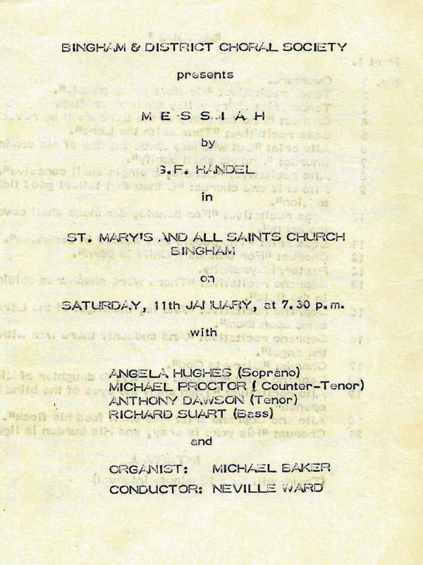 St Mary’s and All Saints Church, Bingham11th January 1975