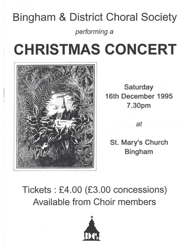 St Mary’s Church, Bingham 16th December 1995